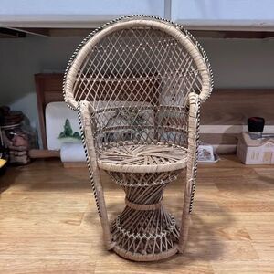 Mini Peacock Rattan Chair